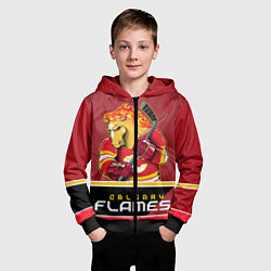 Толстовка на молнии детская Calgary Flames, цвет: 3D-черный — фото 2