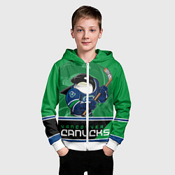 Толстовка на молнии детская Vancouver Canucks, цвет: 3D-белый — фото 2