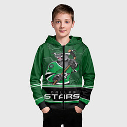 Толстовка на молнии детская Dallas Stars, цвет: 3D-черный — фото 2