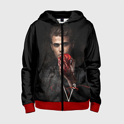 Толстовка на молнии детская Stefan Salvatore V3, цвет: 3D-красный