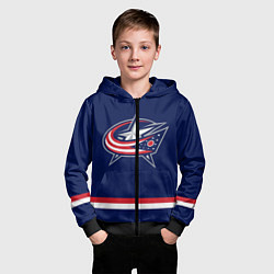 Толстовка на молнии детская Columbus Blue Jackets, цвет: 3D-черный — фото 2
