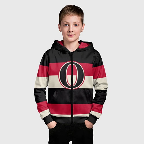 Детская толстовка на молнии Ottawa Senators O / 3D-Черный – фото 3