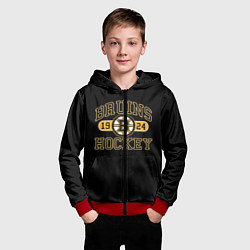 Толстовка на молнии детская Boston Bruins: Est.1924, цвет: 3D-красный — фото 2