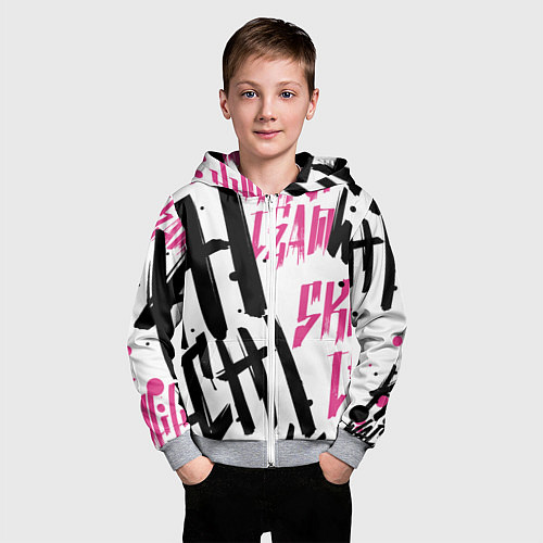 Детская толстовка на молнии Kai Wachi / 3D-Меланж – фото 3