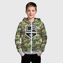 Толстовка на молнии детская Kings Camouflage, цвет: 3D-меланж — фото 2