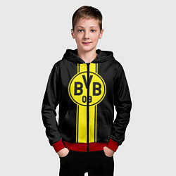 Толстовка на молнии детская BVB, цвет: 3D-красный — фото 2
