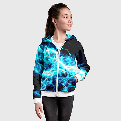 Детская толстовка на молнии Energy / 3D-Белый – фото 4
