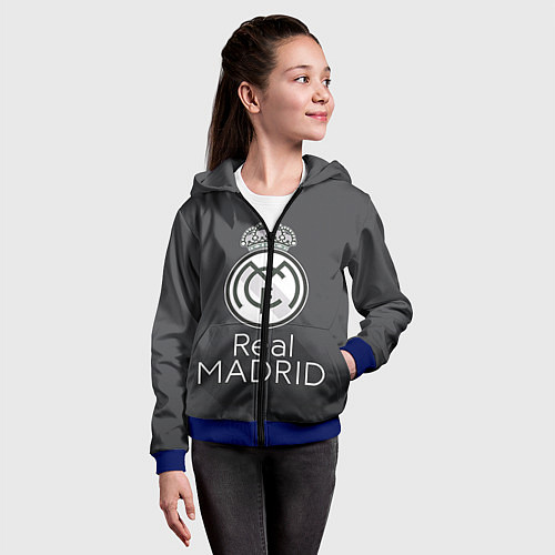 Детская толстовка на молнии Real Madrid / 3D-Синий – фото 4
