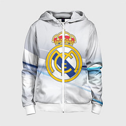 Толстовка на молнии детская Реал Мадрид, цвет: 3D-белый