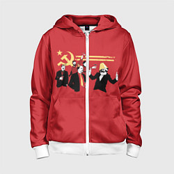 Толстовка на молнии детская Back in the USSR, цвет: 3D-белый