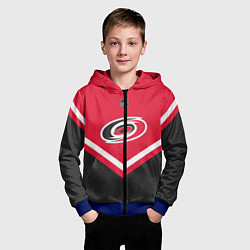 Толстовка на молнии детская NHL: Carolina Hurricanes, цвет: 3D-синий — фото 2