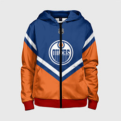 Толстовка на молнии детская NHL: Edmonton Oilers, цвет: 3D-красный