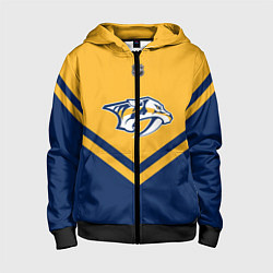 Толстовка на молнии детская NHL: Nashville Predators, цвет: 3D-черный