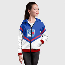 Толстовка на молнии детская NHL: New York Rangers, цвет: 3D-красный — фото 2