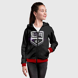 Толстовка на молнии детская Los Angeles Kings, цвет: 3D-красный — фото 2