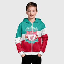 Толстовка на молнии детская Liverpool: You'll never walk alone, цвет: 3D-белый — фото 2