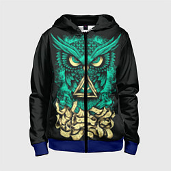 Толстовка на молнии детская Bring Me The Horizon: Owl, цвет: 3D-синий