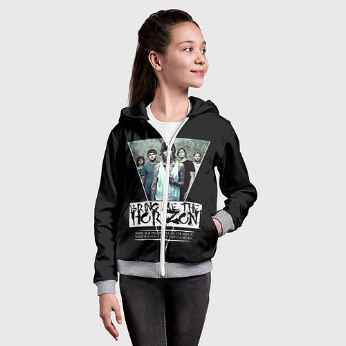 Детская толстовка на молнии Bring Me The Horizon / 3D-Меланж – фото 4