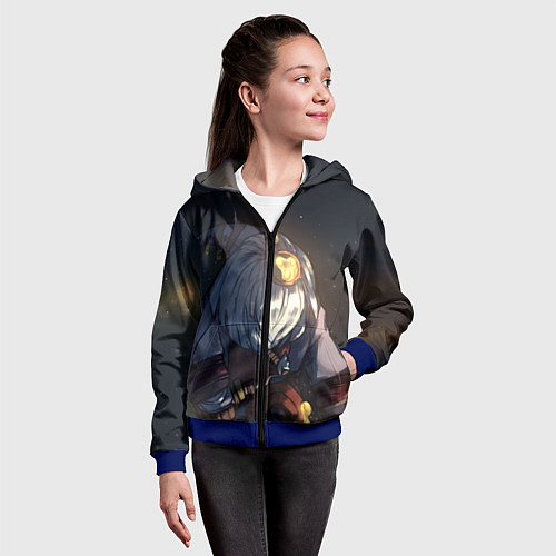 Детская толстовка на молнии Stars / 3D-Синий – фото 4