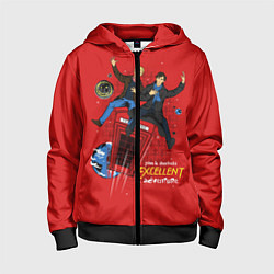 Толстовка на молнии детская Excellent Adventure, цвет: 3D-черный