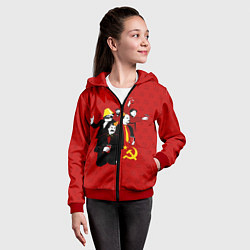 Толстовка на молнии детская Communist Party, цвет: 3D-красный — фото 2