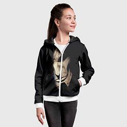 Толстовка на молнии детская Маска, цвет: 3D-белый — фото 2