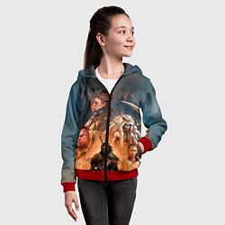 Толстовка на молнии детская Far Cry: Primal, цвет: 3D-красный — фото 2