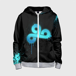 Толстовка на молнии детская Cloud 9: Black collection, цвет: 3D-меланж