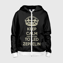 Детская толстовка на молнии Keep Calm & Led Zeppelin