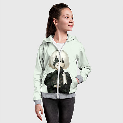 Детская толстовка на молнии B2 / 3D-Меланж – фото 4