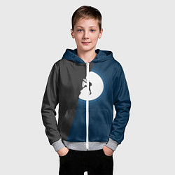 Толстовка на молнии детская Скалолаз, цвет: 3D-меланж — фото 2