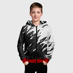 Толстовка на молнии детская Black & white, цвет: 3D-красный — фото 2