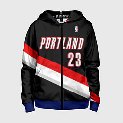 Детская толстовка на молнии Portland Trail Blazers 23