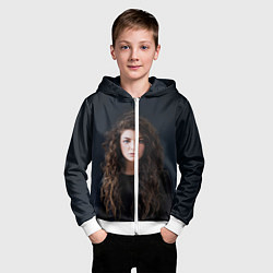 Толстовка на молнии детская Lorde, цвет: 3D-белый — фото 2