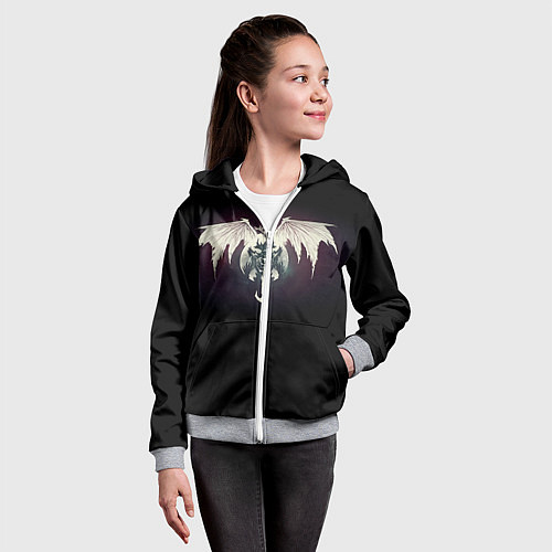 Детская толстовка на молнии Destiny 9 / 3D-Меланж – фото 4