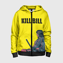 Толстовка на молнии детская Kill Bill, цвет: 3D-черный