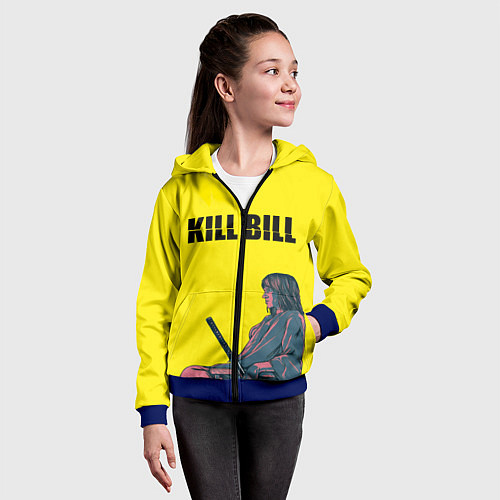 Детская толстовка на молнии Kill Bill / 3D-Синий – фото 4