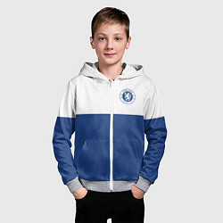 Толстовка на молнии детская Chelsea FC: Light Blue, цвет: 3D-меланж — фото 2