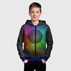 Толстовка на молнии детская Coldplay Colour, цвет: 3D-синий — фото 2
