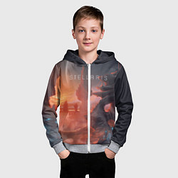 Толстовка на молнии детская Stellaris, цвет: 3D-меланж — фото 2