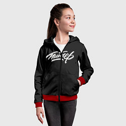 Толстовка на молнии детская Чисто Питер, цвет: 3D-красный — фото 2