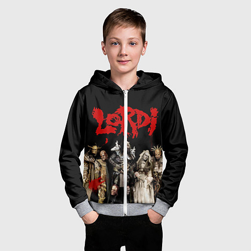 Детская толстовка на молнии LORDI / 3D-Меланж – фото 3