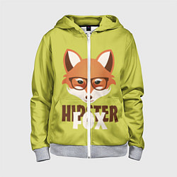 Детская толстовка на молнии Hipster Fox