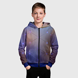 Толстовка на молнии детская НЕЙРОННАЯ СЕТЬ NEURAL NETWORK, цвет: 3D-синий — фото 2
