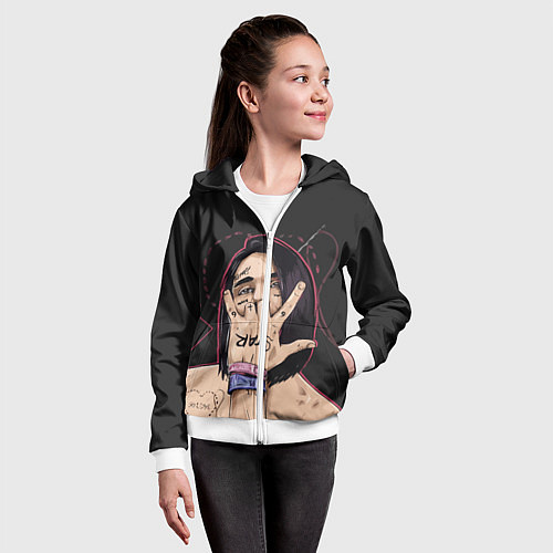 Детская толстовка на молнии Face Star / 3D-Белый – фото 4