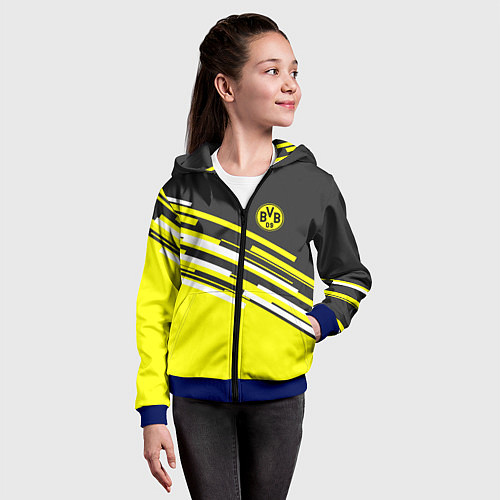 Детская толстовка на молнии Borussia FC: Sport Line 2018 / 3D-Синий – фото 4
