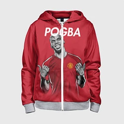 Детская толстовка на молнии FC MU: Pogba