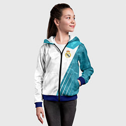 Толстовка на молнии детская FC Real Madrid: Abstract, цвет: 3D-синий — фото 2