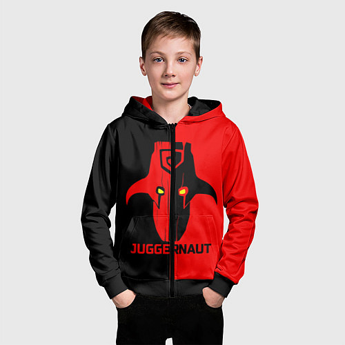 Детская толстовка на молнии Juggernaut Blood / 3D-Черный – фото 3