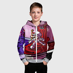 Толстовка на молнии детская Mario: White Man, цвет: 3D-меланж — фото 2